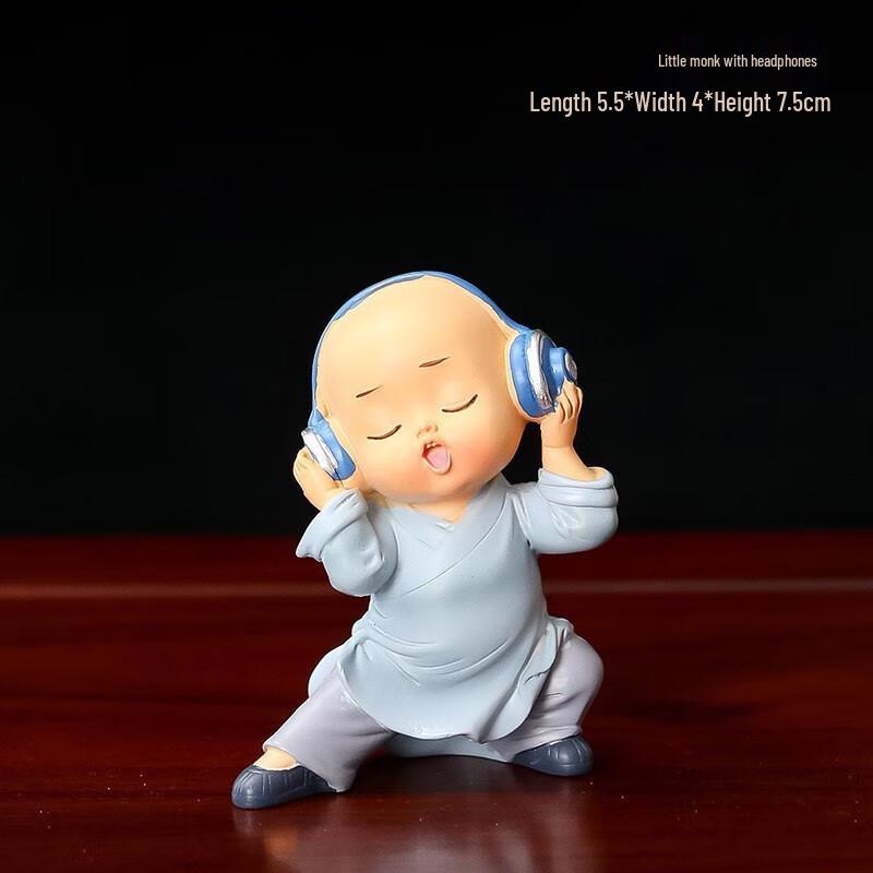 

Cartoon Shaolin Monk Earphone Figurines (Set of 2)