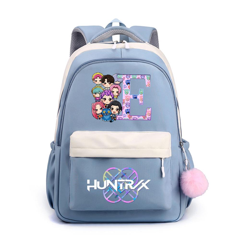26 English Letter K-Pop Printed Backpack for Teenger Student Girl Boy Schoolbag Bookbag Kid Gift Women Large Capacity Waterproof Travel Bag Mochila
