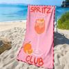 Cute Spritz Club Pink Bath Towel Large Beach Towel 70x140cm Tropical Summer Resort Vacation Pool Gift