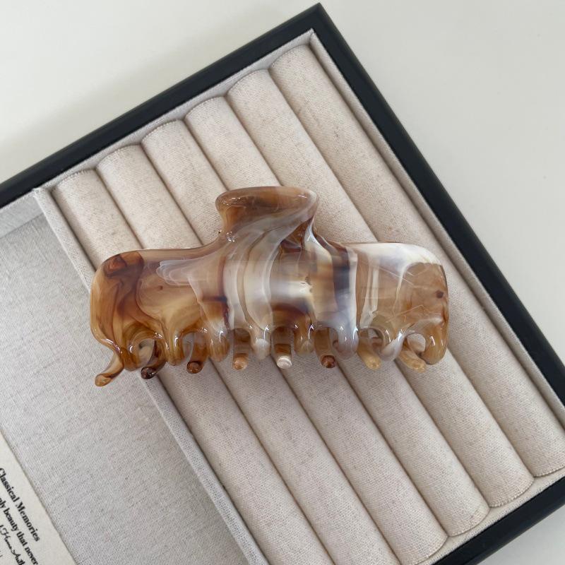 Korean Style Acetate Hair Claw Clip for Women - Jelly Design Bun/Bangs Accessory