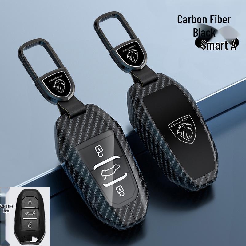 Peugeot Key Case for Models: 5008, 4008, 3008, 2008, 408, 508L, E2008, 308S - Car Key Shell with Logo Buckle