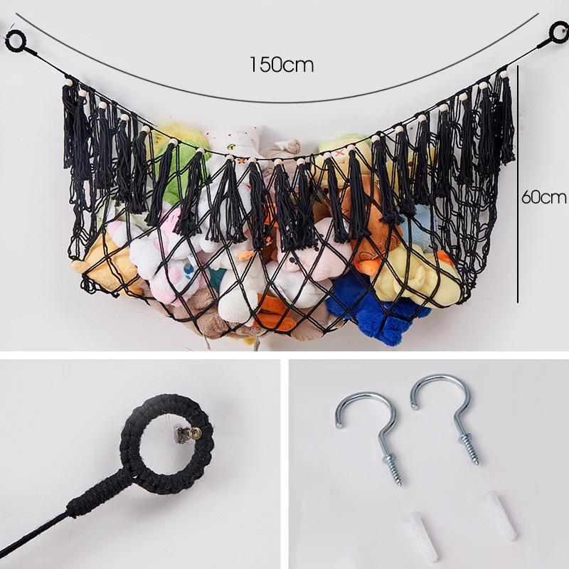 Hand-Knitted Small Bear Toy Hammock Net for Plush & Figures