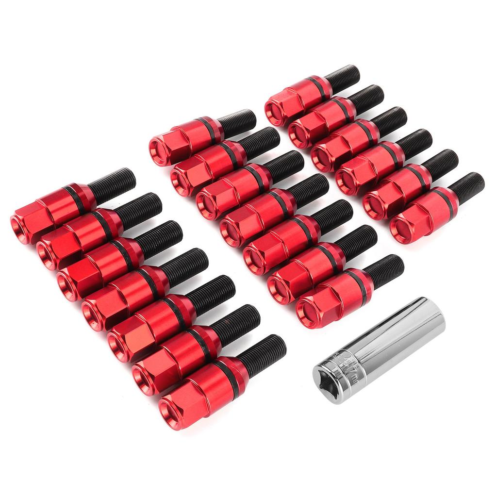 20Pcs Lug Bolts Stud Tuner Style Wheel Screw Nuts M14x1.25 Thread Fit for M3 F80 M2 F22 F23