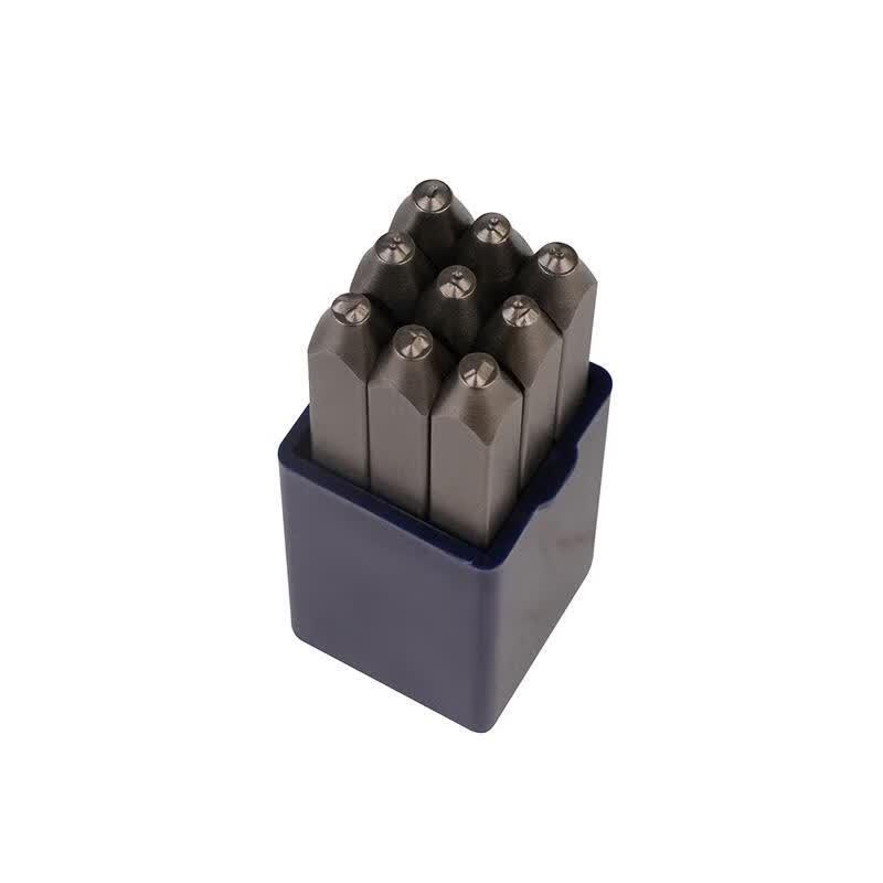 Great Wall Precision 9-Piece 6mm Steel Number Stamp Set