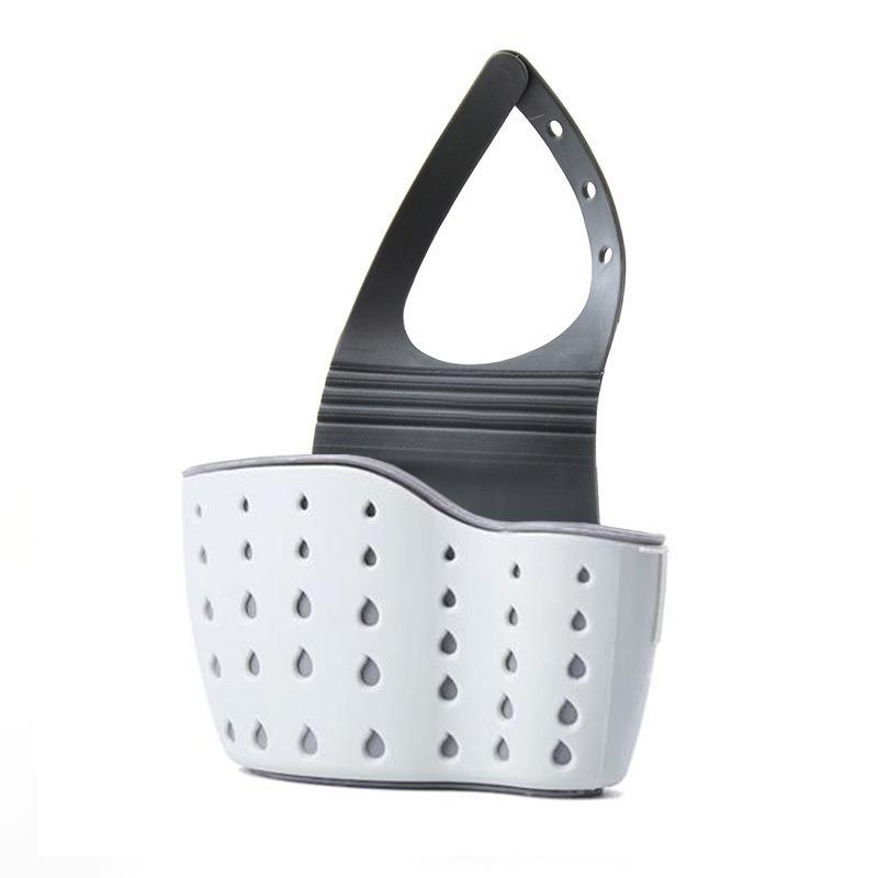 Multifunctional Silicone Kitchen Sink Caddy Sponge Holder Hanging Drain Basket Rack for Faucet & Pool Organizer