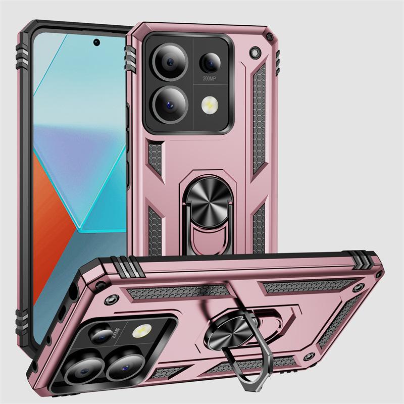 Applicable to Xiaomi Redmi note13Pro military armor mobile phone case note12 bracket note11 protective case