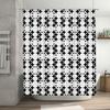 Black White Bath Shower Curtain Decorative Pattern Printing Water Repellent Polyester Fabric Bathroom Decoration Supplies For Ho