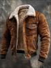 Men's Multi-Pocket Retro Fleece-Lined Outdoor Jacket
