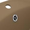 Luxury Wash Basin with Overflow Oval Matte Cream 58.5 X 39 Cm Ceramic