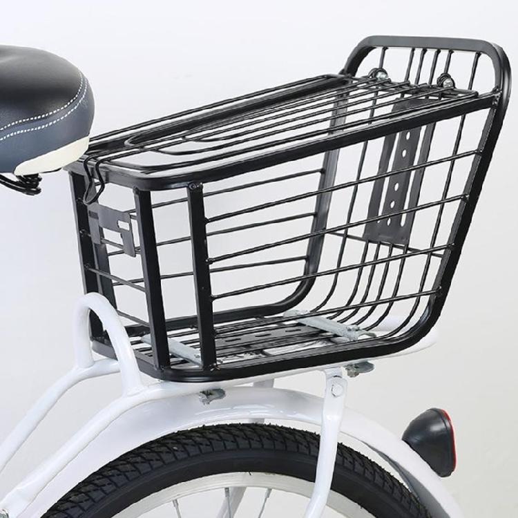 Family Friendly Cycling Basket Robust Metal Bicycles Storage Basket Bike Rear Basket Large Capacity Storage Solution