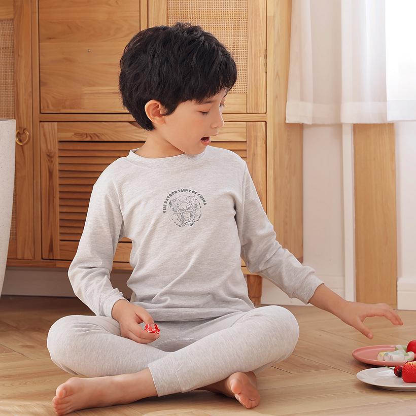 Children's A-Class Cotton Thermal Underwear Set - Thickened Velvet, Autumn Clothes & Pants