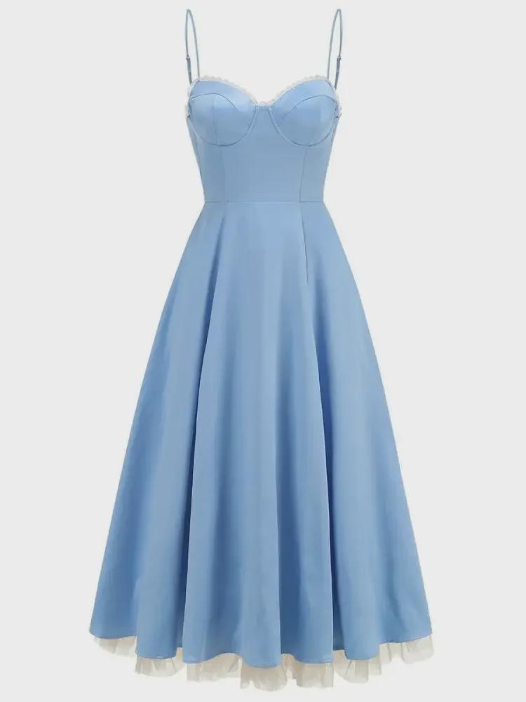 High-End Sexy Women's Cross-Border Spaghetti Strap Long Dress