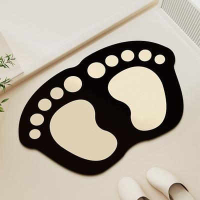 Badezimmer Saugmatte Schmutzabweisend Badezimmer Profilierte Fußmatte Toilette Toilette Schnelltrocknend Rutschfest Diatomeenerde Matte
