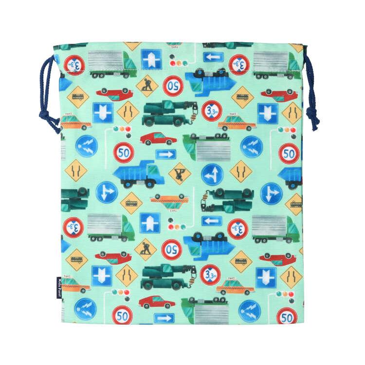 [Children's Clothing] Kids Foret (Kids Foret) Unicorn, Working Car, Dinosaur, Strawberry Pattern Drawstring Bag M B11609