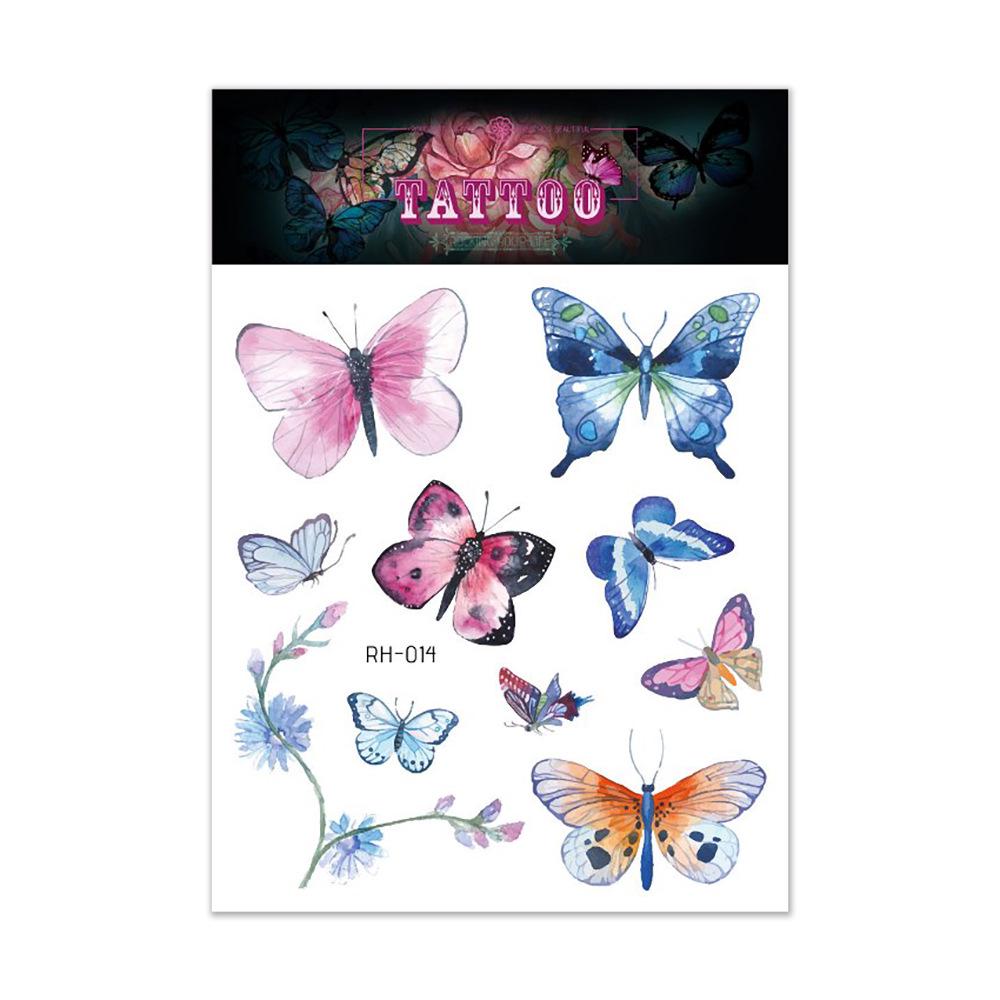 Waterproof 3D Colorful Butterfly Tattoo Sticker - High-End Fashion Tattoos