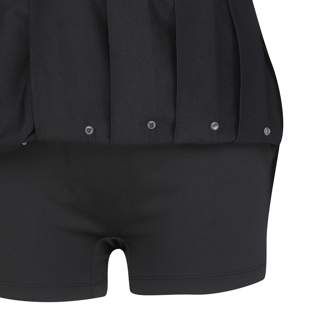 Anew Golf W Dtp Front Logo Pleats Sq_Bk
