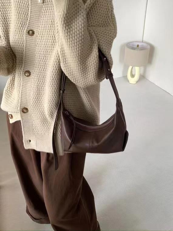 

New Women s Sheepskin Dumpling Bag, Niche Genuine Leather Shoulder Underarm Bag, Premium Soft Leather Women s Bag кавовий