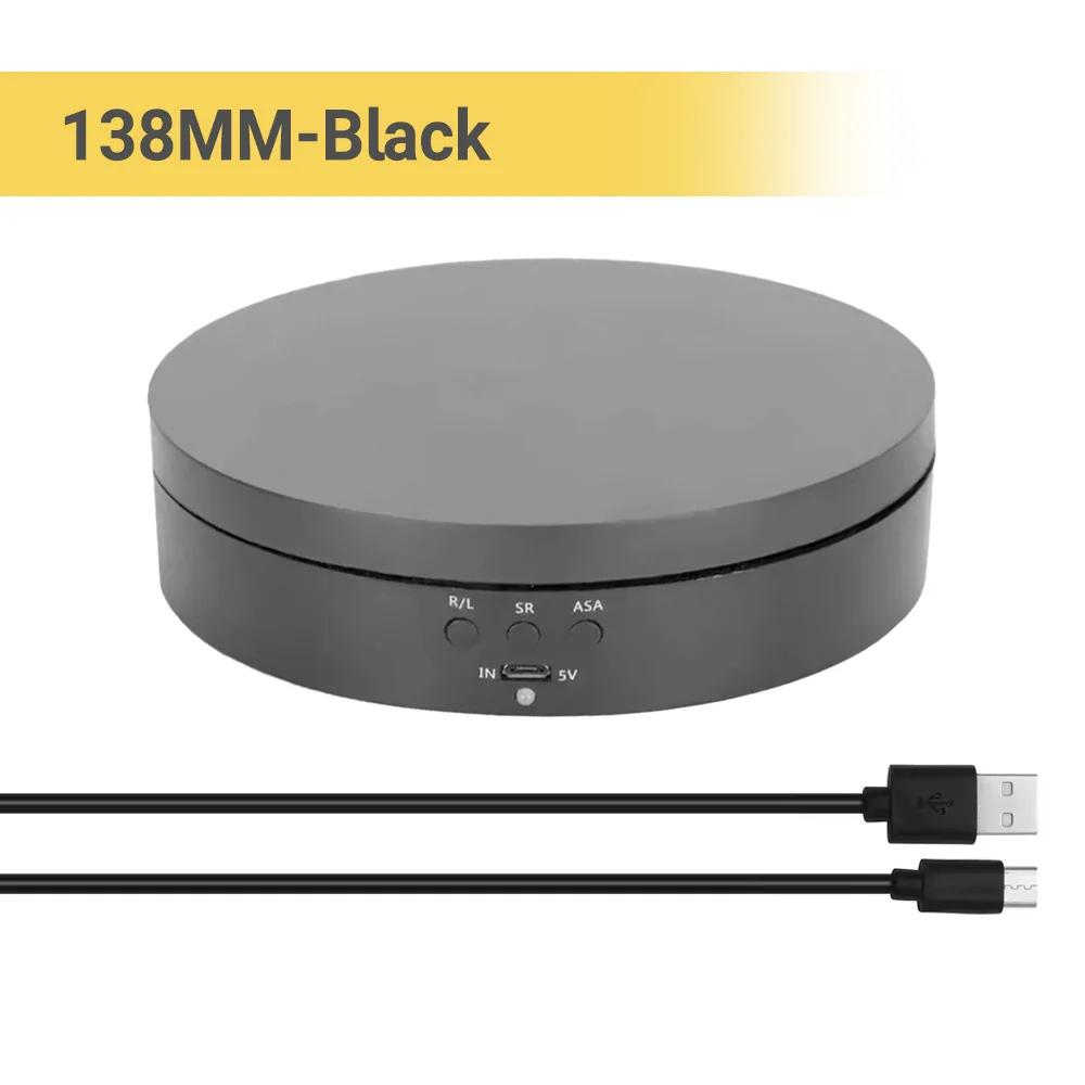 Multipurpose Rotating Turntable 360° Motorized Display Stand with 3 Speed Modes for Product Photography Jewelry & Model Display