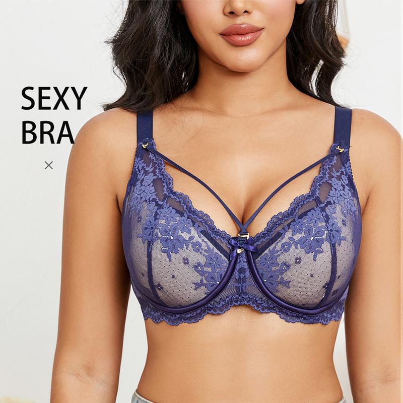 Sexy Lace Bras for Women Push Up Bra Plus Size Underwire Brassiere Intimate Ladies Lingerie 34 To 52