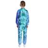 Girls Hip-Hop Jazz Street Dance Party Set Modern Stage Performance Set Jacket Outwear Coats with Long Pansts 2pcs Dancewear