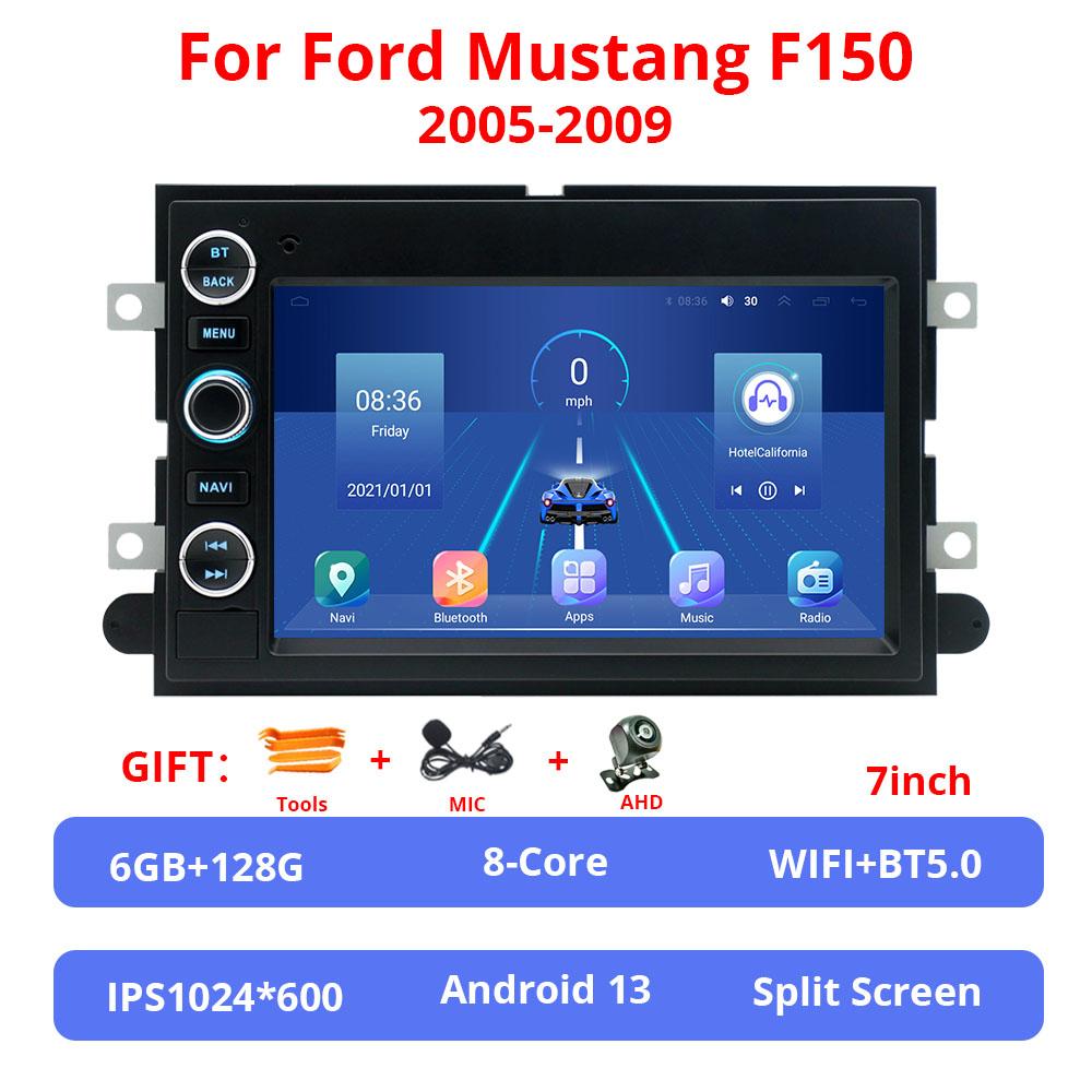 7 Inch Android 13 For Ford F150 2005-2009 No DVD Car Wireless Carplay & Android Auto With IPS Touch Screen 4G WIFI BT 5.0