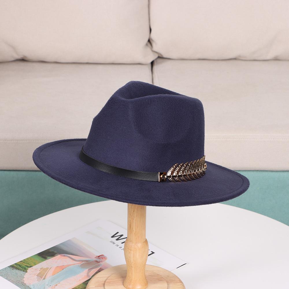 Fashion Wool Women Wide Brim Hat Sun Hat Felt Trilby Jazz Cap