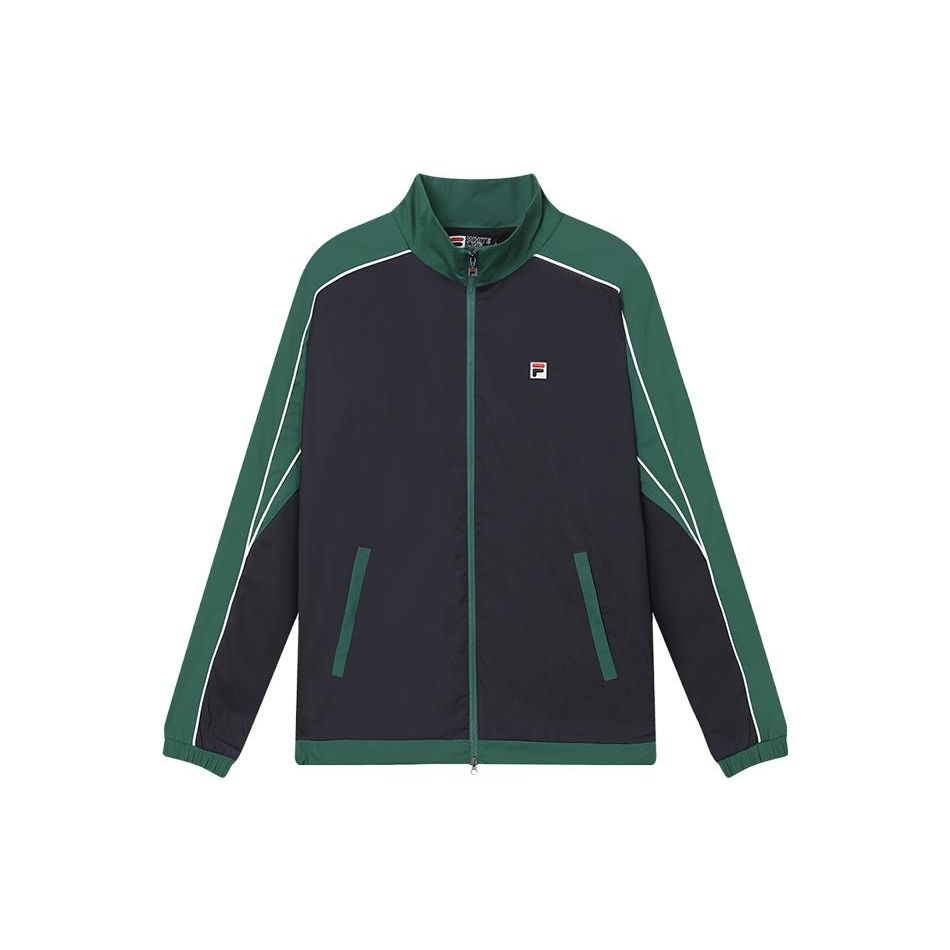 

FILA Color Block Logo Zip Stand Collar Jacket Men Jacket Cats-Eye-Green F11M349703F-TQ XXL