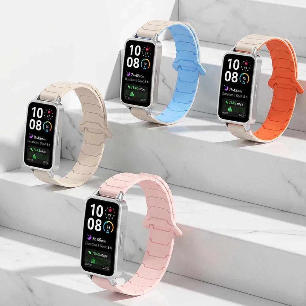 Magnetic Band For Huawei Watch 10/9/8 Sport Strap For Huawei Band 8/9/10 Smartwatch Women Men Silicone Bracelet