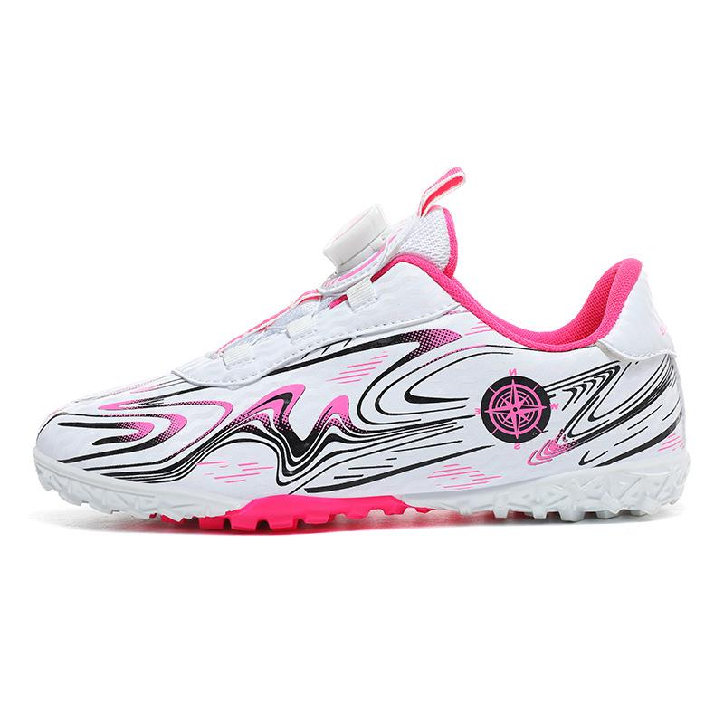24 Breathable Children's Rotating Button Football Shoes Campus Football Sports Shoes Professional Anti-skid Training Football Shoes Men and Women