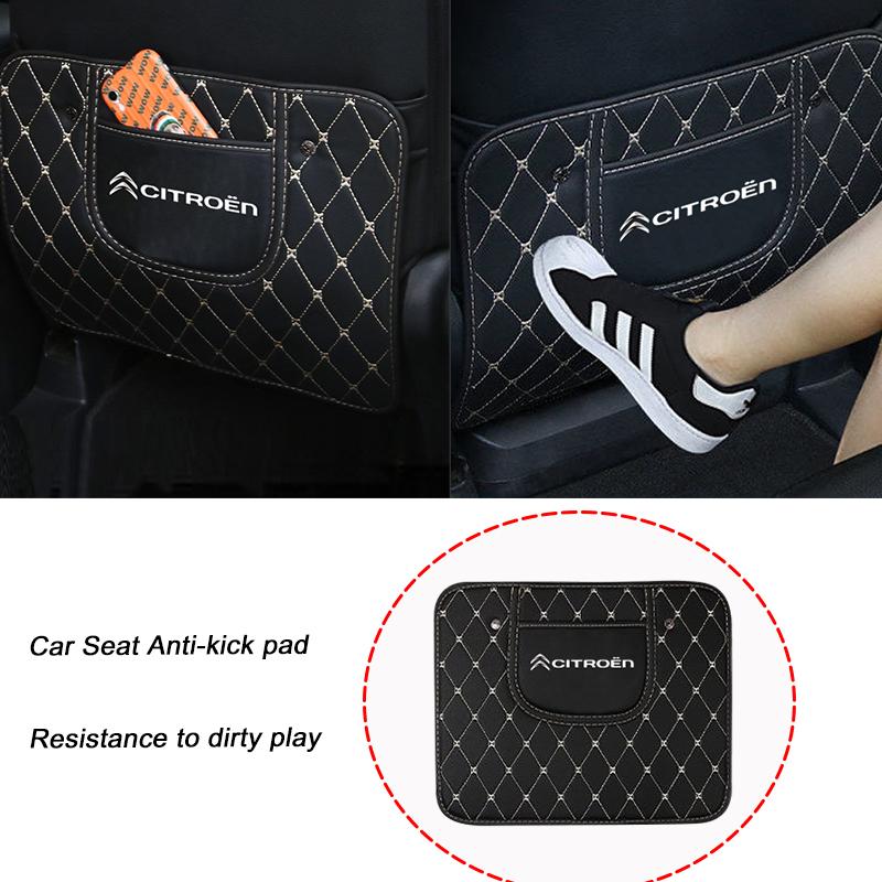 1Pcs Car Seat Backrest Protection Anti-kick Mat For Citroen DS3 C2 C3 Vts C4 Saxo C4L C5 C6 C8 Xsara C3-XR Picasso Berlingo SEGA