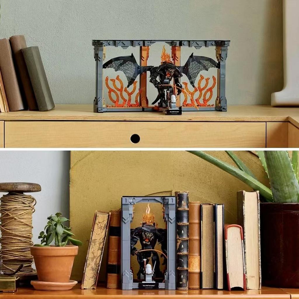 Creative 10367 Balrogs Book Nook Model Building Blocks Creative Bricks Home Decoration Toys For Kids Christmas Birthday Gifts