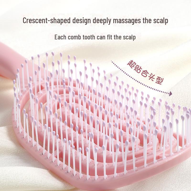 Elastic Ribbed Cute Girl Portable Hair and Massage Comb
