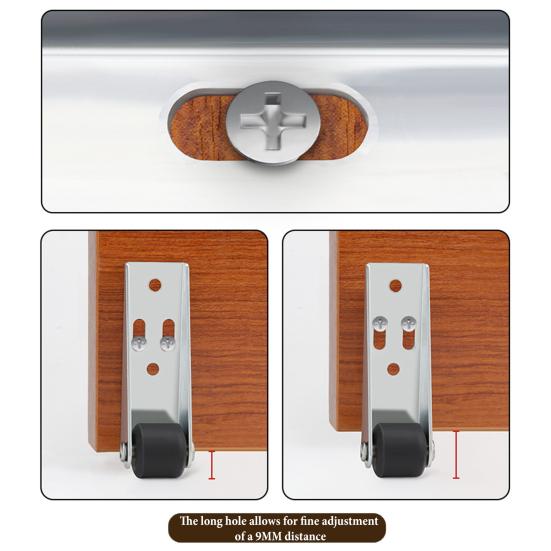 Yousheng 4/8Pcs Vertical Track Roller Wheel, Load-Bearing Anti-Sag Sliding Door Bottom Rollers, Heavy Duty Sliding Door Bottom Guide for Wardrobe
