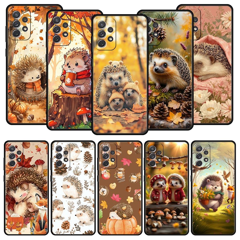 Hedgehog Design Phone Case For Samsung Galaxy A17 A07 A55 A35 A25 A15 A05 A33 5G A31 A23 A21s A13 A11 A41 A73 A53 A51 A71 Cover