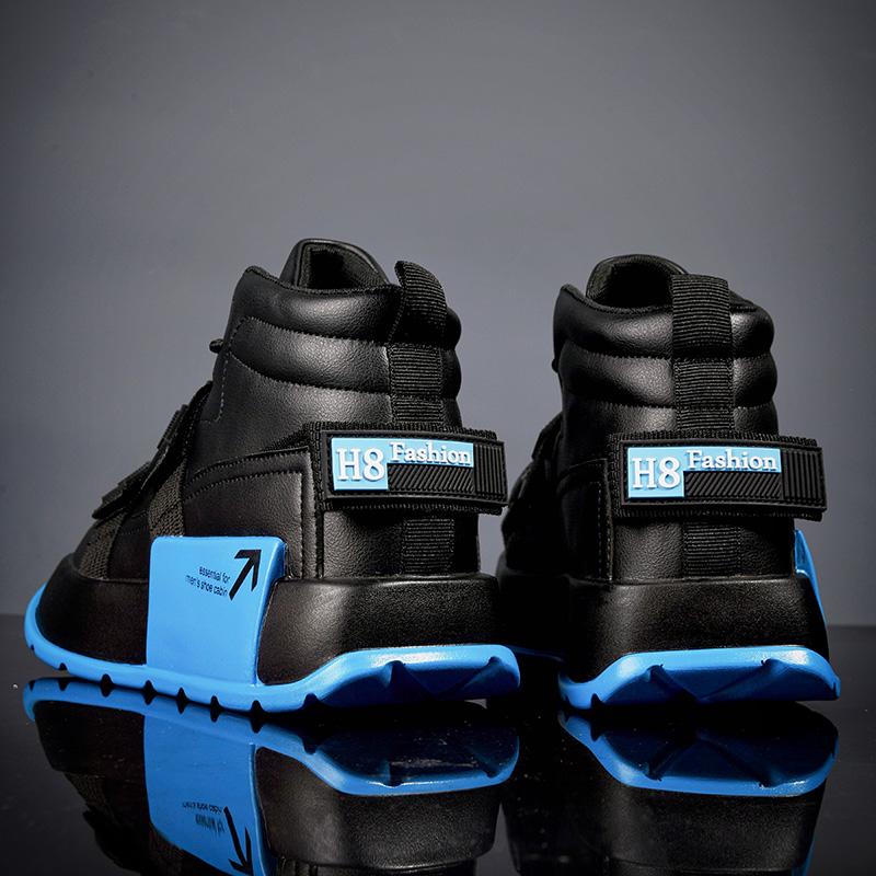 New Fashion Brand High Top Men's Shoes Outdoor Male Casual Sneakers Thick Soled Motorcycle Shoes Comfortable Men's Designer Shoe