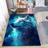 2D Tiger Leopard Cheetah Lion Wolf Area Rug,Carpet Rug for Living Room Bedroom Sofa Doormat Kitchen Decor,Kid Floor Mat