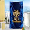 Inter Milan Customized Name Beach Towel High Absorbency & Quick-Dry Perfect for Traveling Yoga Camping and Swimming