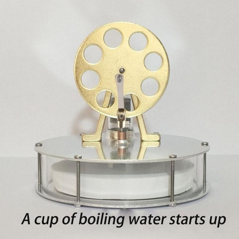 Motore Modello Mini Motore Stirling ad Aria Calda a Bassa Temperatura Generatore di Potenza Termica Elettricità