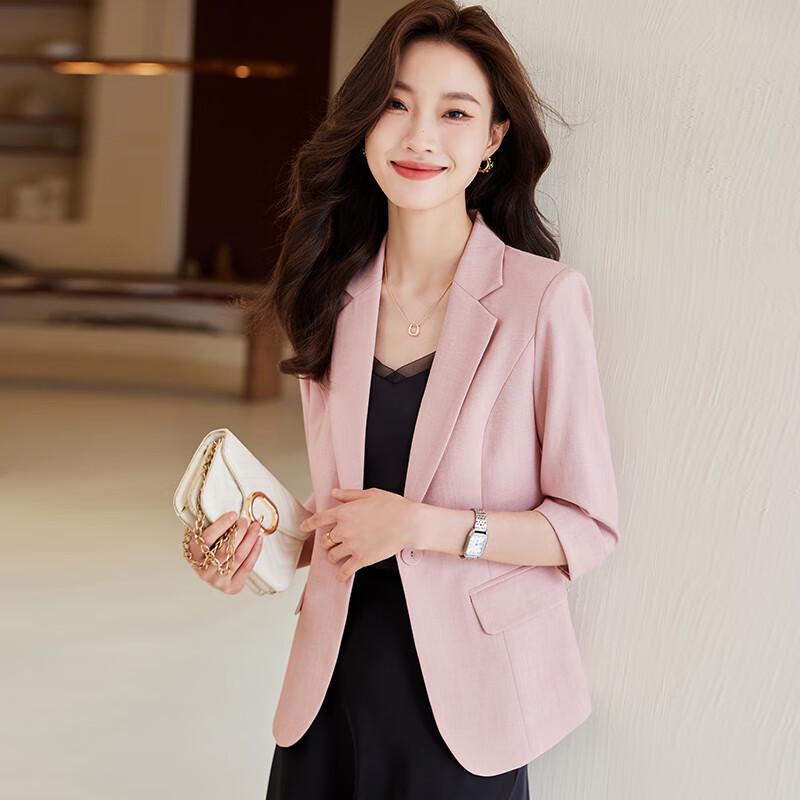 Женский летний пиджак с рукавом три четверти 3XL