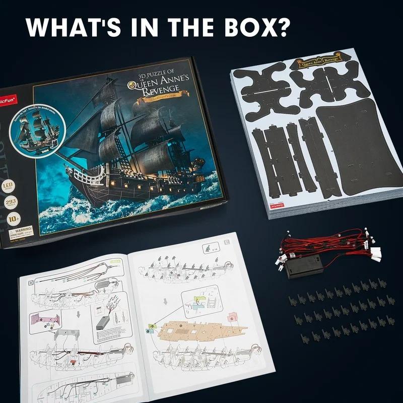 High-Quality 3D Self-assembly High-Quality Puzzles High-Quality Large High-Quality Black High-Quality Pearl High-Quality Pirate High-Quality Ship