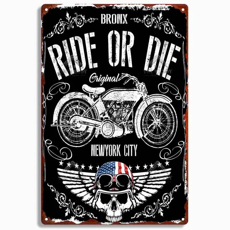 

Ретро металлический постер мотоцикла, Винтажная табличка, Жестяная вывеска, Декор для стены гаража, клуба, мужской пещеры, мастерской 20x30cm