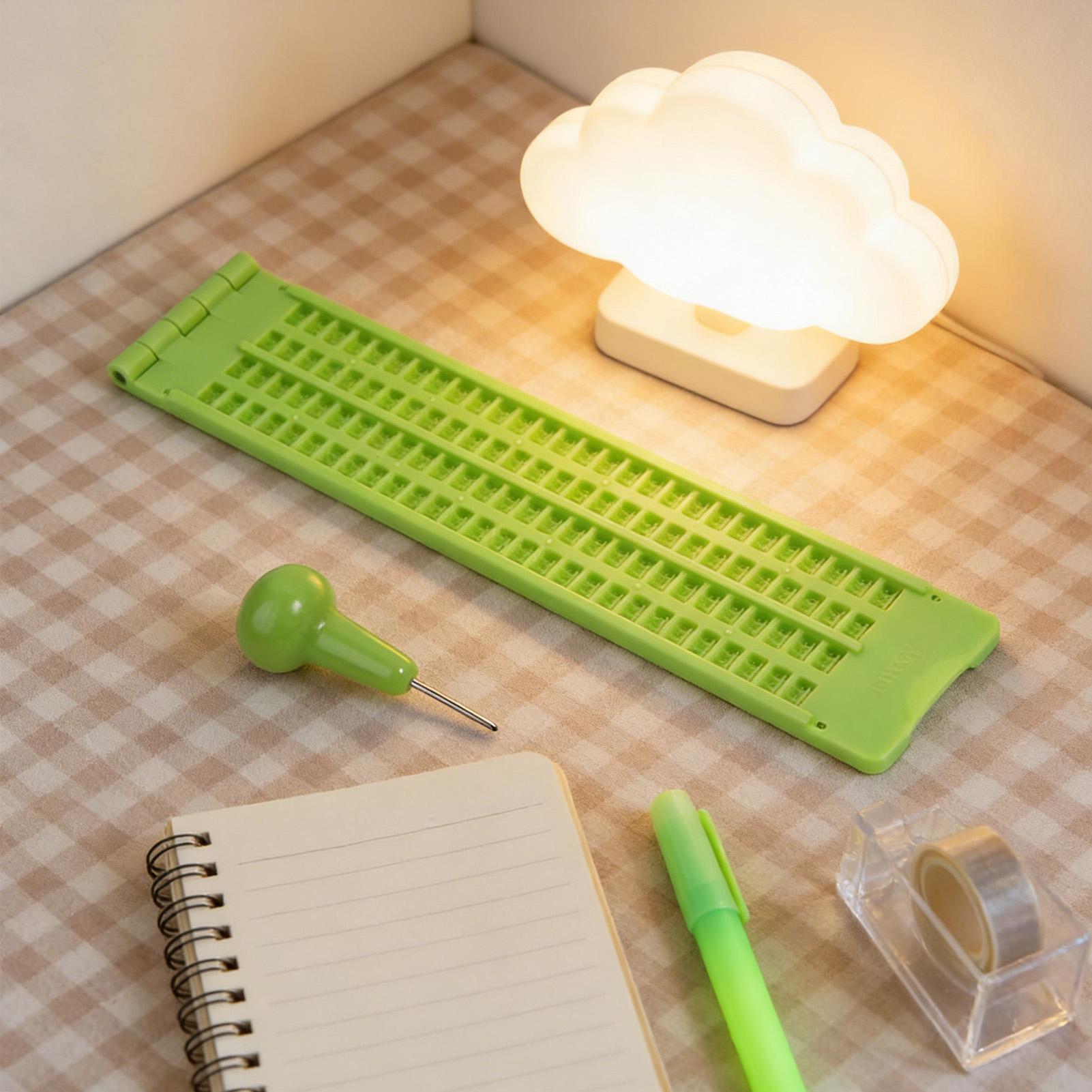 1set Braille Writing Paper Kit Practical And Portable Learning Supplies Blind Education Supplies For School China Mainland