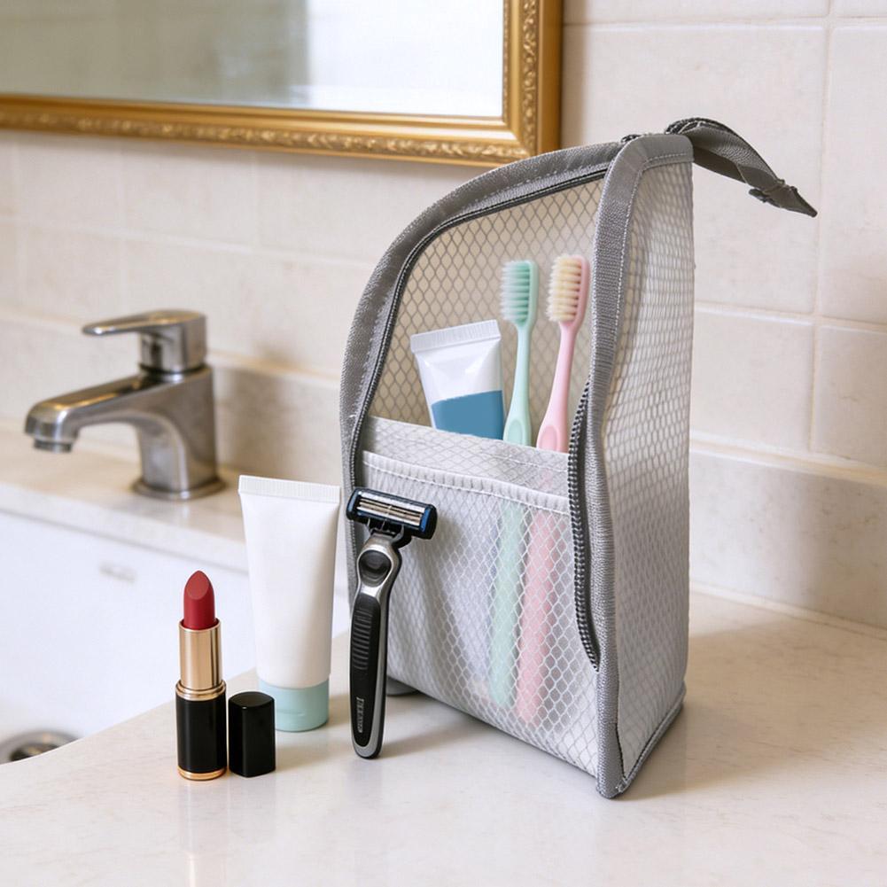 Standing Mesh Makeup Toiletry Storage Bags Handbags Portable Travel Washing Body Shower Tools Organizer Cosmetic Organizer Pouch