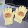 Capybara Coral Velvet Gloves Cycling Cute Gloves New Capybara Plush Gloves  Women