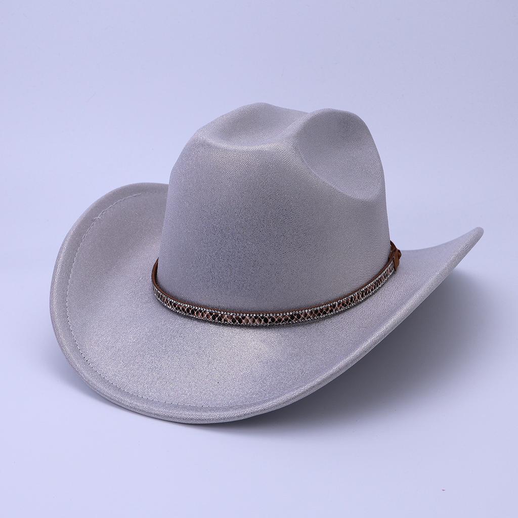 Men'S And Women'S Ethnic Style Western Cowboy Hat Sunscreen Travel Sunshade Top Hat Big Brim Jazz Hat Knight Hat