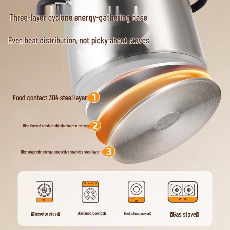 maxcook 304 Stainless Steel Induction-Compatible Stockpot