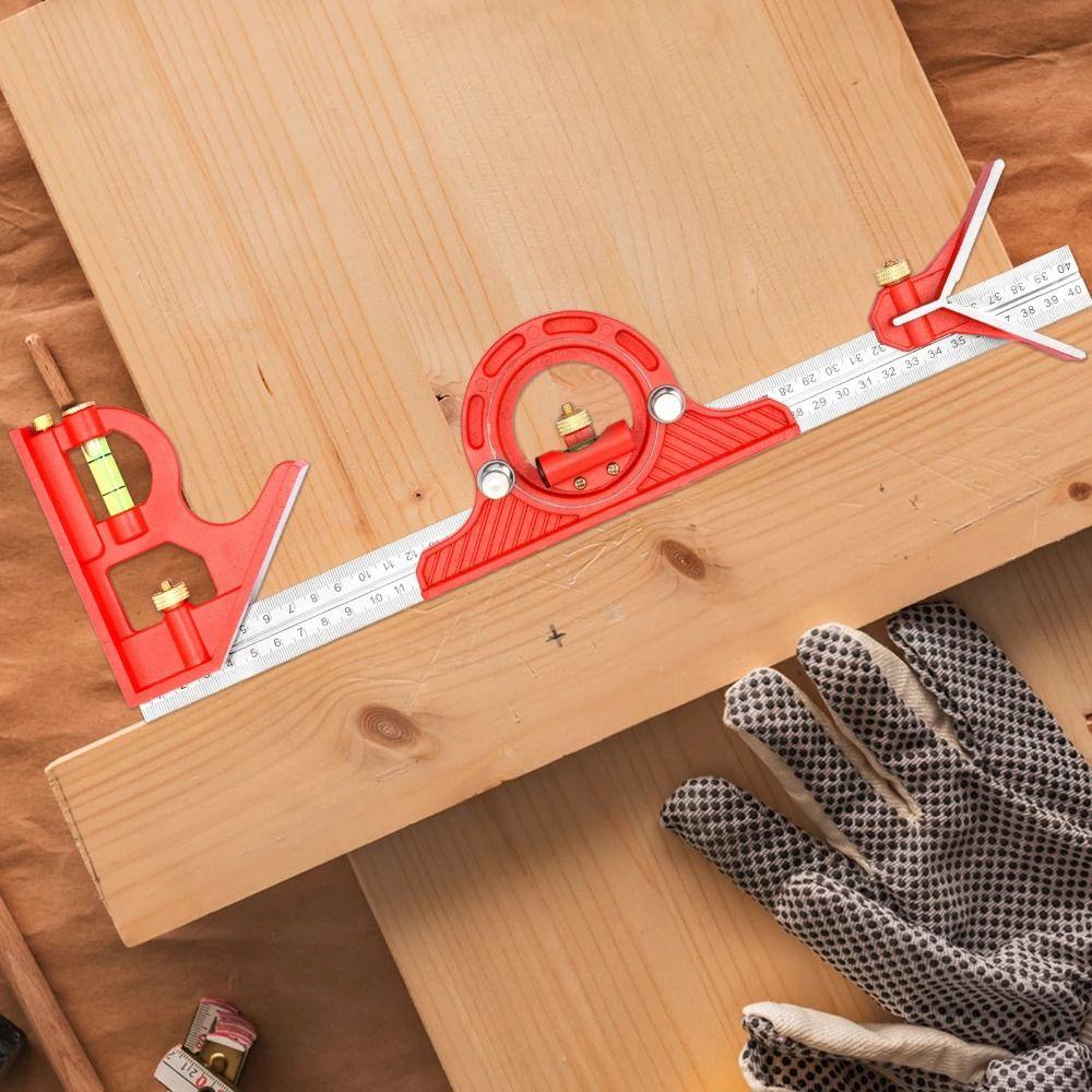 Adjustable Multi Combination Ruler 45° and 90° Angle Angle Protractor Tools Set  Carving