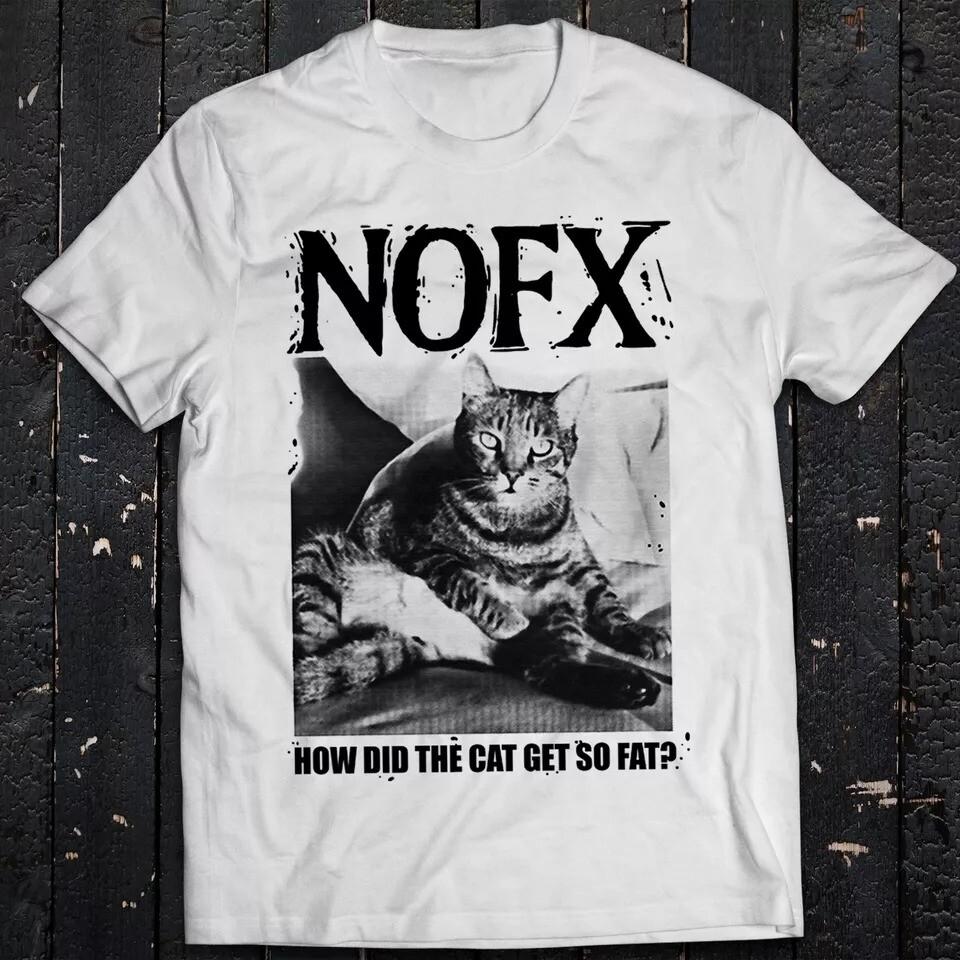 NOFX Rock Festival Punk In Drublic Tee, How Did The Cat Get T-Shirt N0910_23 M