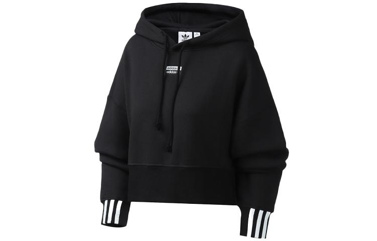 Adidas Originals Sweatshirts Women s Black Hooded Moderate Regular EJ8537 36