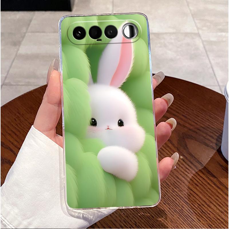 For Realme 16 5G RMX5171 Case Clear Luxury Cute Love Rabbit Funny Pattern TPU Soft Silicone Back Cover For Realme16 2026 Casing